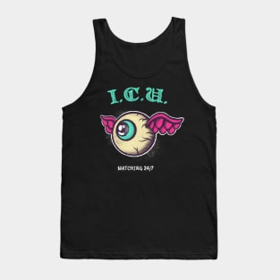 I.C.U. Watching Eye Wings Eybeall Tattoo Tank Top